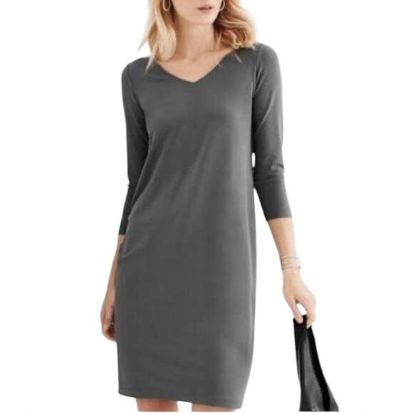 Eileen Fisher Dresses & Skirts - EILEEN FISHER Dress Sz Small Grey Shift Jersey Knit Soft Stretchy Minimalist